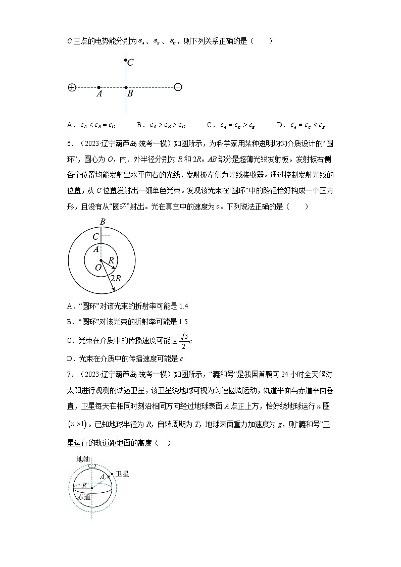 辽宁省各地区2023年高考物理模拟（一模）题按题型分类汇编-01选择题（单选题）03