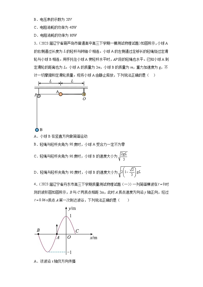 辽宁省各地区2023年高考物理模拟（一模）题按题型分类汇编-01选择题（多选题）第2页