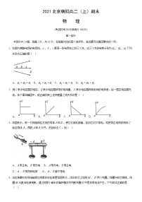 2021北京朝阳高二（上）期末物理（教师版）