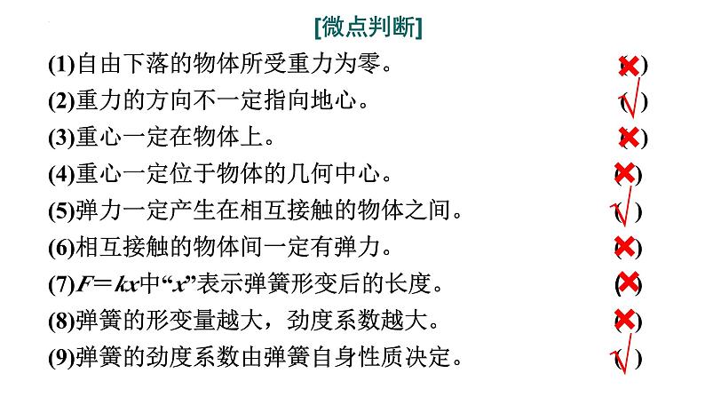 2023届高考物理一轮复习课件：第一讲 重力 弹力-轻绳、杆、弹簧模型04