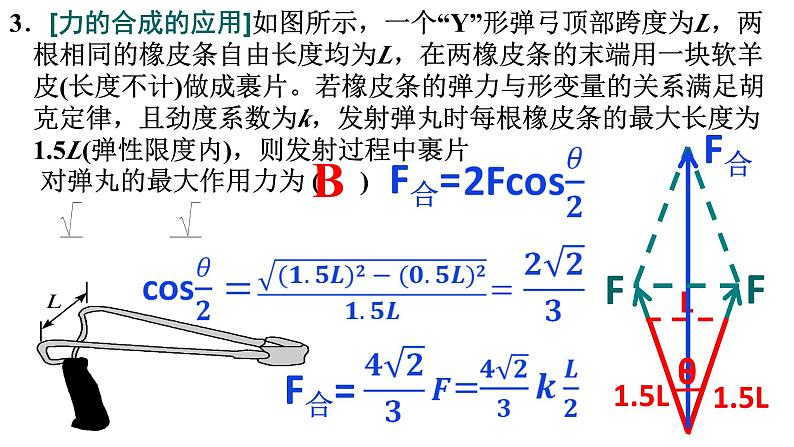 高考物理一轮复习课件：第三讲 力的合成与分解---等力合成模型07