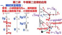 2022届高考物理一轮复习课件： 第二讲 牛顿第二定律的应用 瞬时突变、斜面时间、超失重模型