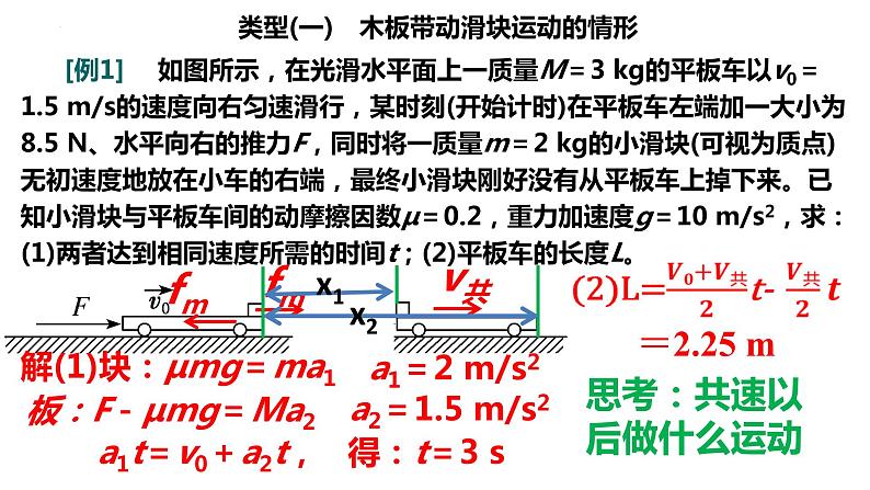 2023届高考物理一轮复习：第四讲 牛顿第二定律的应用——板块、皮带模型课件PPT第7页