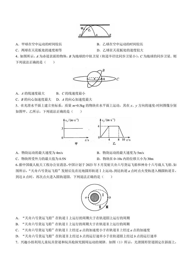 河南省新高中创新联盟2022-2023学年高一下学期5月调研考试物理试题（含答案详解）第2页
