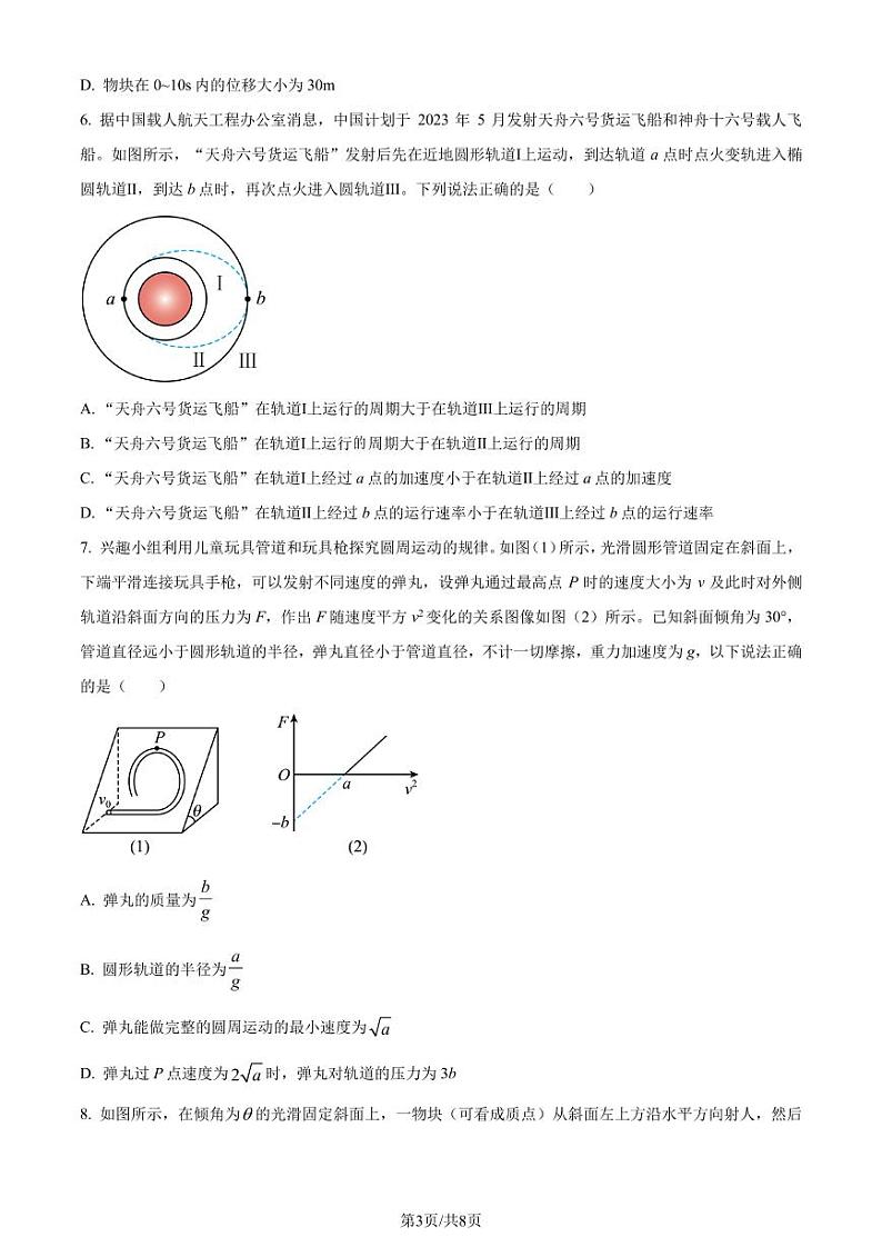 河南省新高中创新联盟2022-2023学年高一下学期5月调研考试物理试题（原卷版+解析版）第3页