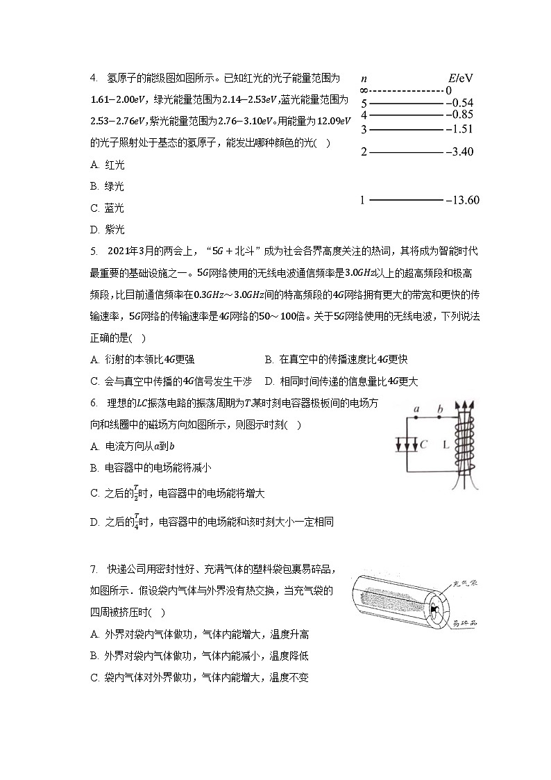 2022-2023学年重庆市市属中学高二（下）期中物理试卷（含解析）02