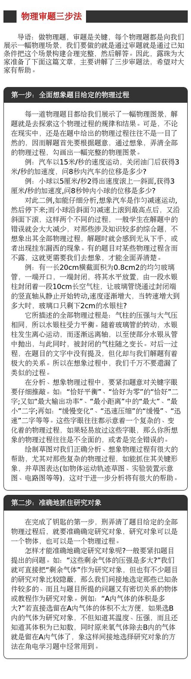 高中物理审题三步法第1页