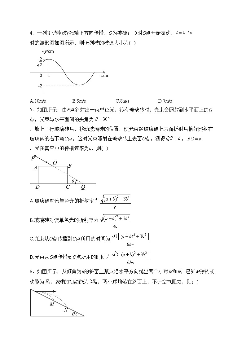 河北省部分学校2023届高三下学期4月检测物理试卷(含答案)第2页