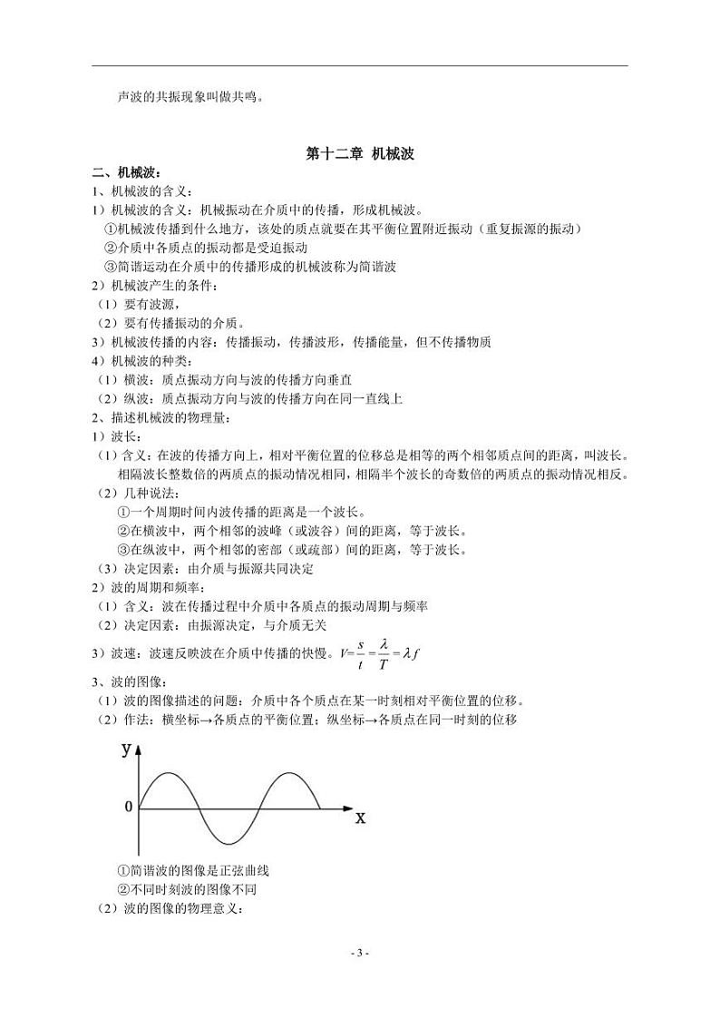 人教版高中物理选修3-4知识点汇总（一册全）第3页