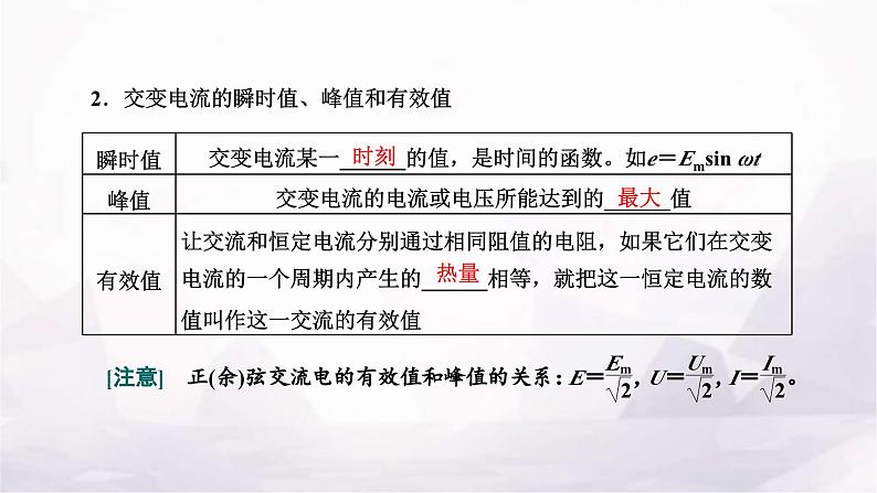 2024届高考物理一轮复习第十一章交变电流电磁振荡与电磁波传感器第1讲交变电流的产生及描述课件第5页