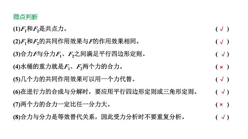 2024届高考物理一轮复习第二章相互作用第3讲力的合成和分解课件05