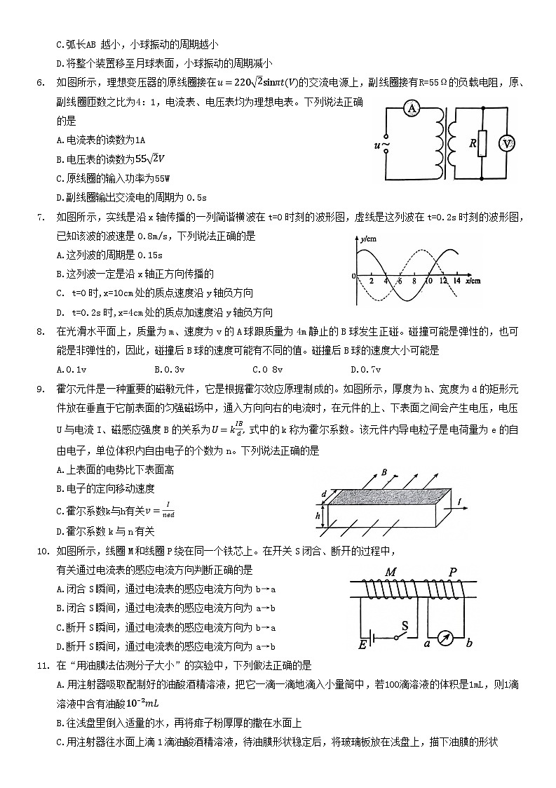 河南省洛阳市2022-2023学年高二下学期期末质量检测物理试题02