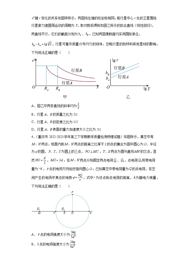 河南省各地区2023年高考物理模拟（二模）题按题型分类汇编-01选择题（多选题）02