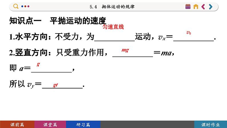 5.4 抛体运动的规律（课件PPT）第4页