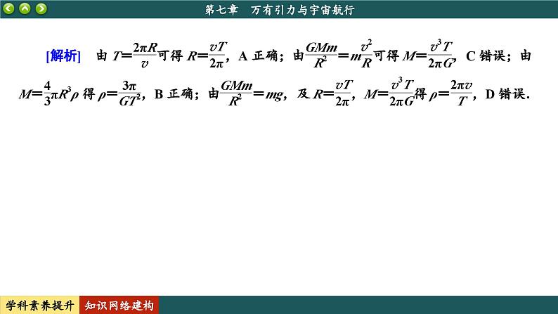 人教版物理必修2 第七章知识网络建构与学科素养提升（课件PPT）08