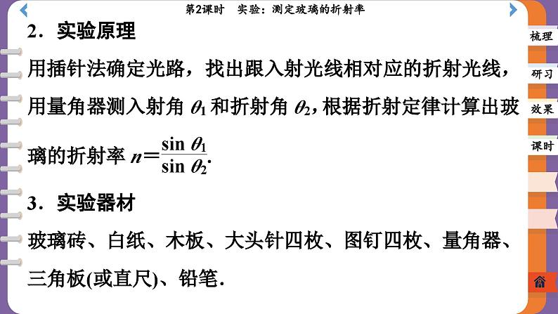 4.1.2 实验：测定玻璃的折射率（课件PPT）05