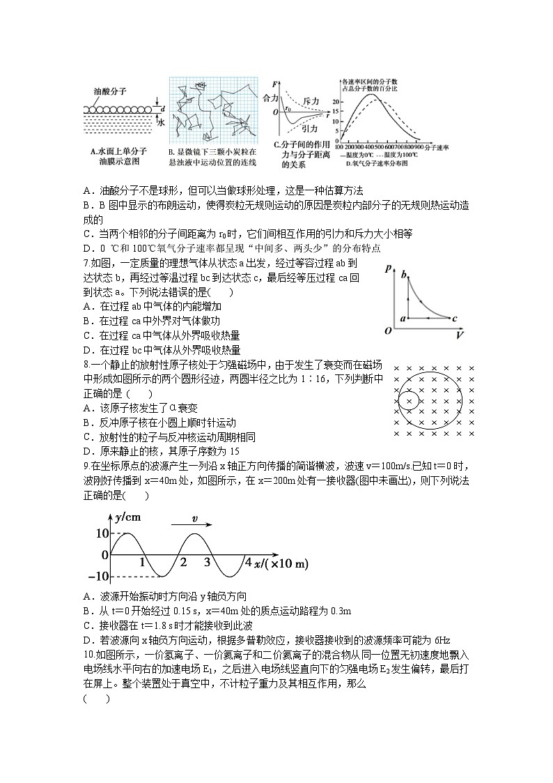 2022安徽省六校教育研究会高二下学期期末联考物理含答案 试卷02