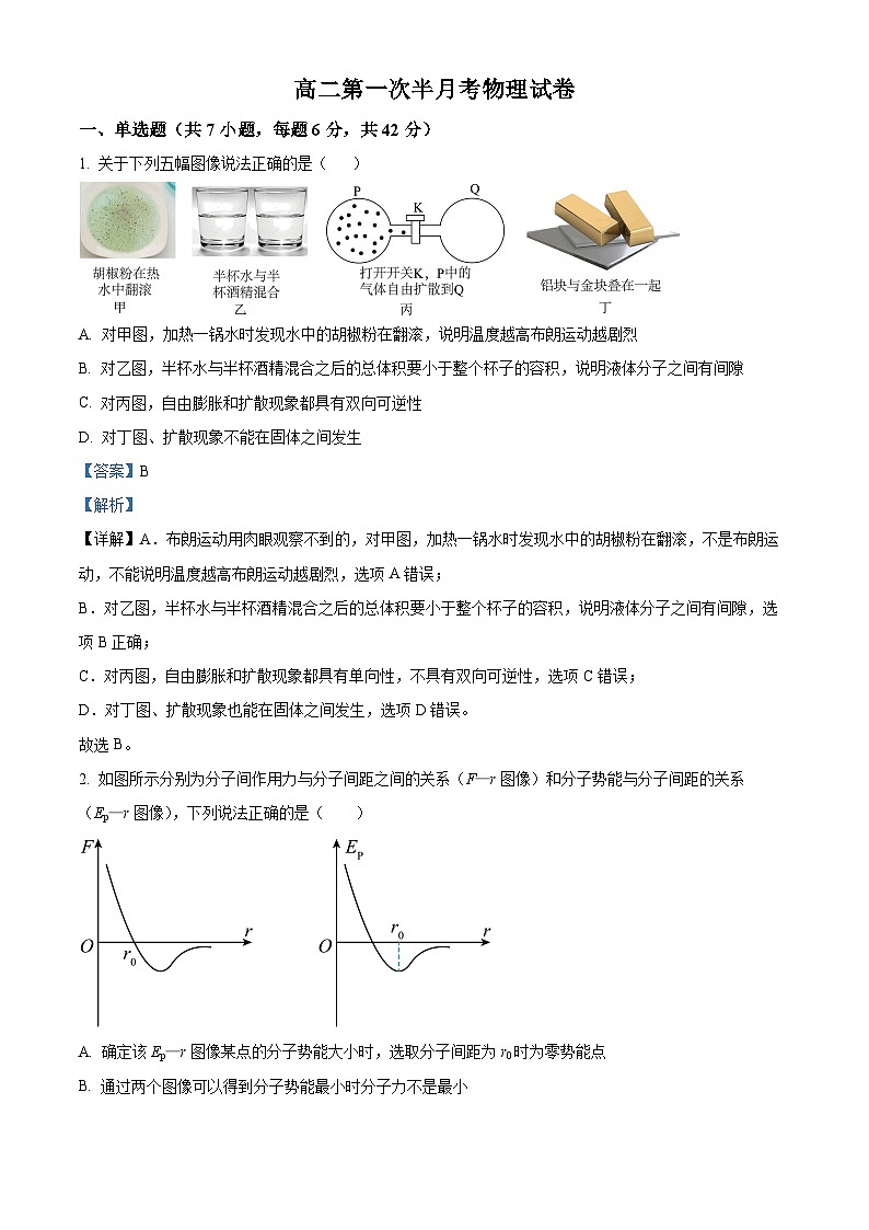2023辉南县六中高二下学期第一次半月考物理试题含解析01