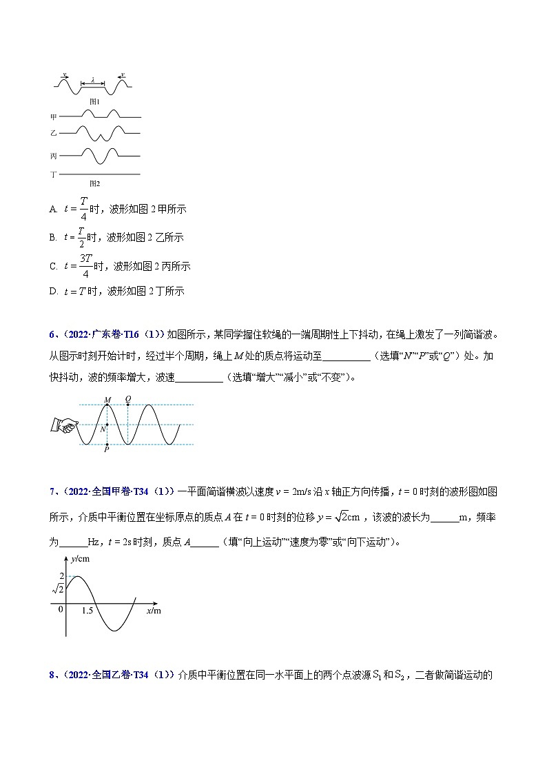 2020-2022年高考物理真题分专题训练 专题16 机械振动和机械波（学生版）第3页