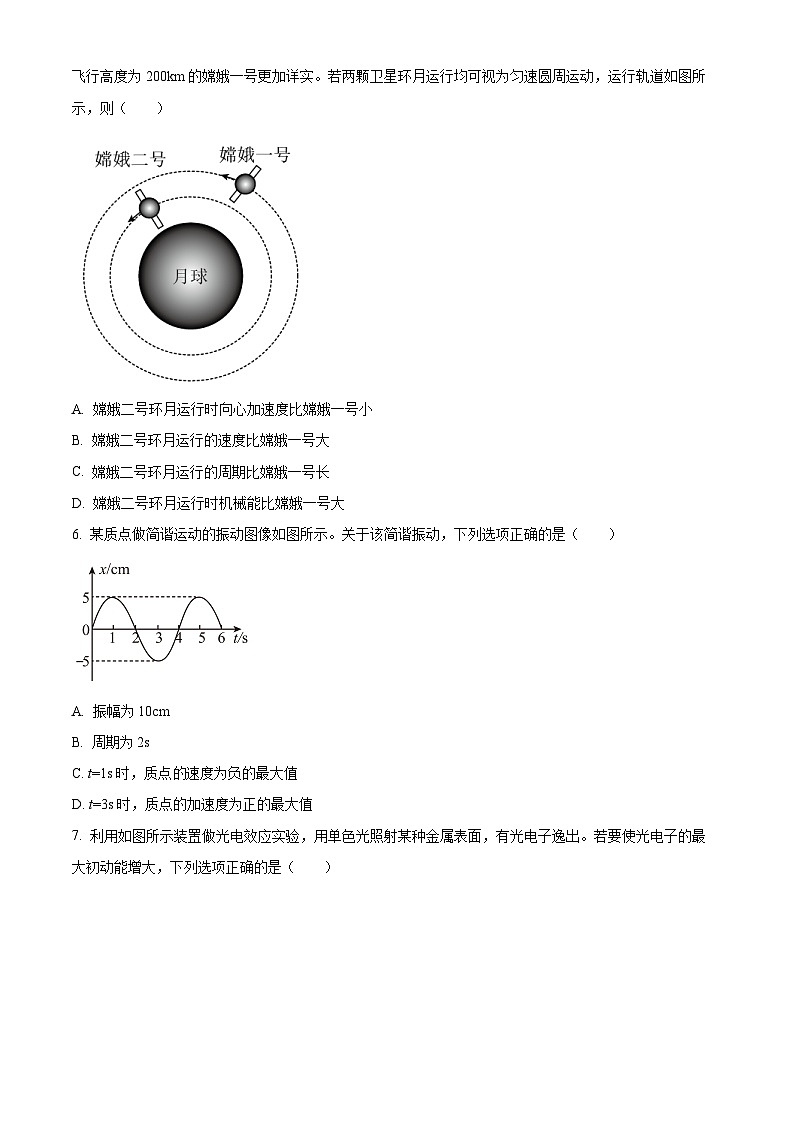 2022北京石景山区高二下学期期末考试物理试题含解析02