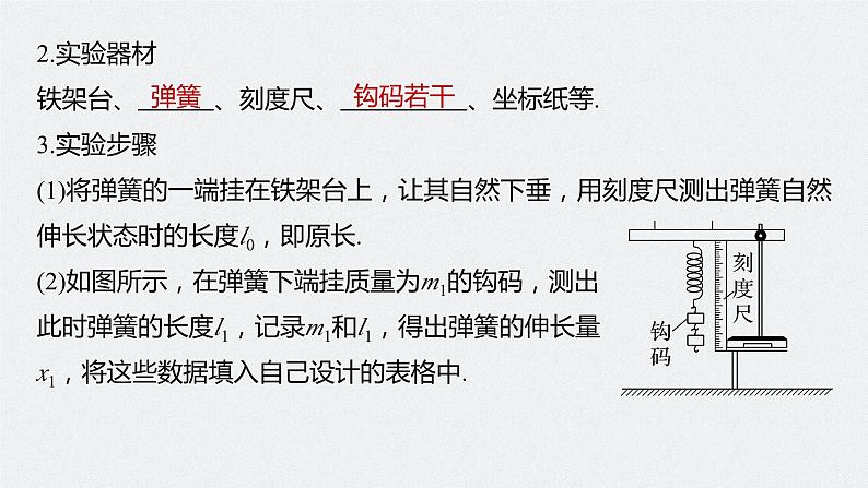 2024高考物理大一轮复习课件 第二章 实验二 探究弹簧弹力与形变量的关系第6页