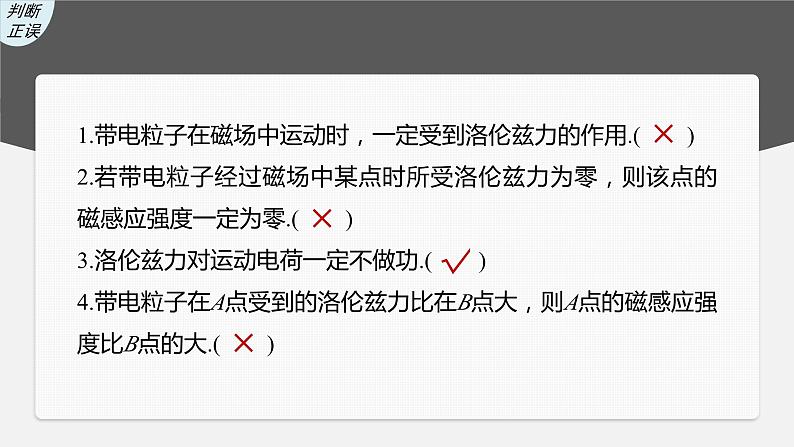 2024高考物理大一轮复习课件 第十一章 第2讲 磁场对运动电荷(带电体)的作用07