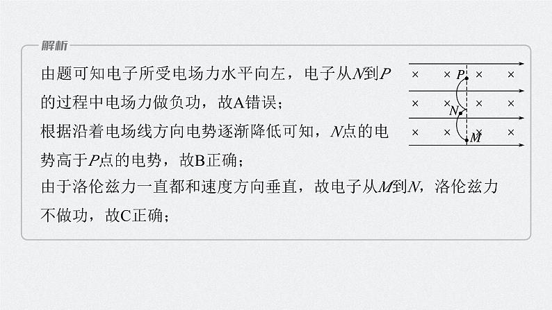 2024高考物理大一轮复习课件 第十一章 专题强化二十一 带电粒子在叠加场和交变电、磁场中的运动第8页