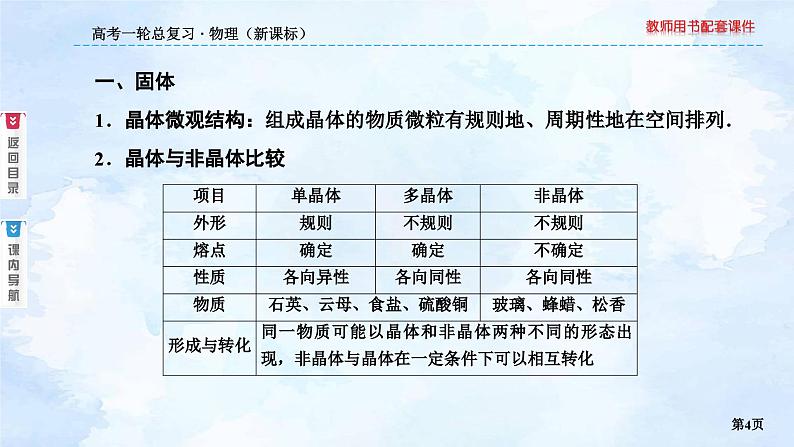 2023高三物理总复习 新课标（统考版）13-2 固体 液体 热力学定律课件PPT第4页