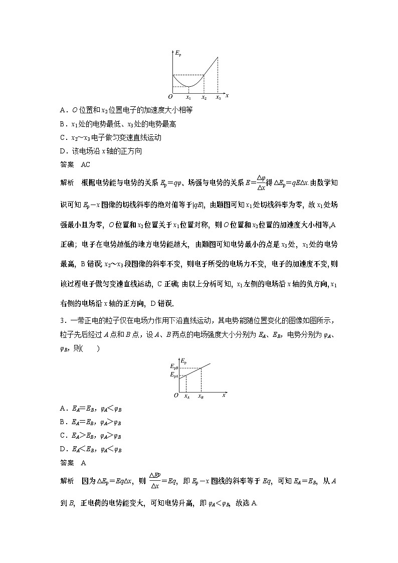 2023版高考物理总复习之加练半小时 第八章 微专题55 电场中的图像问题02