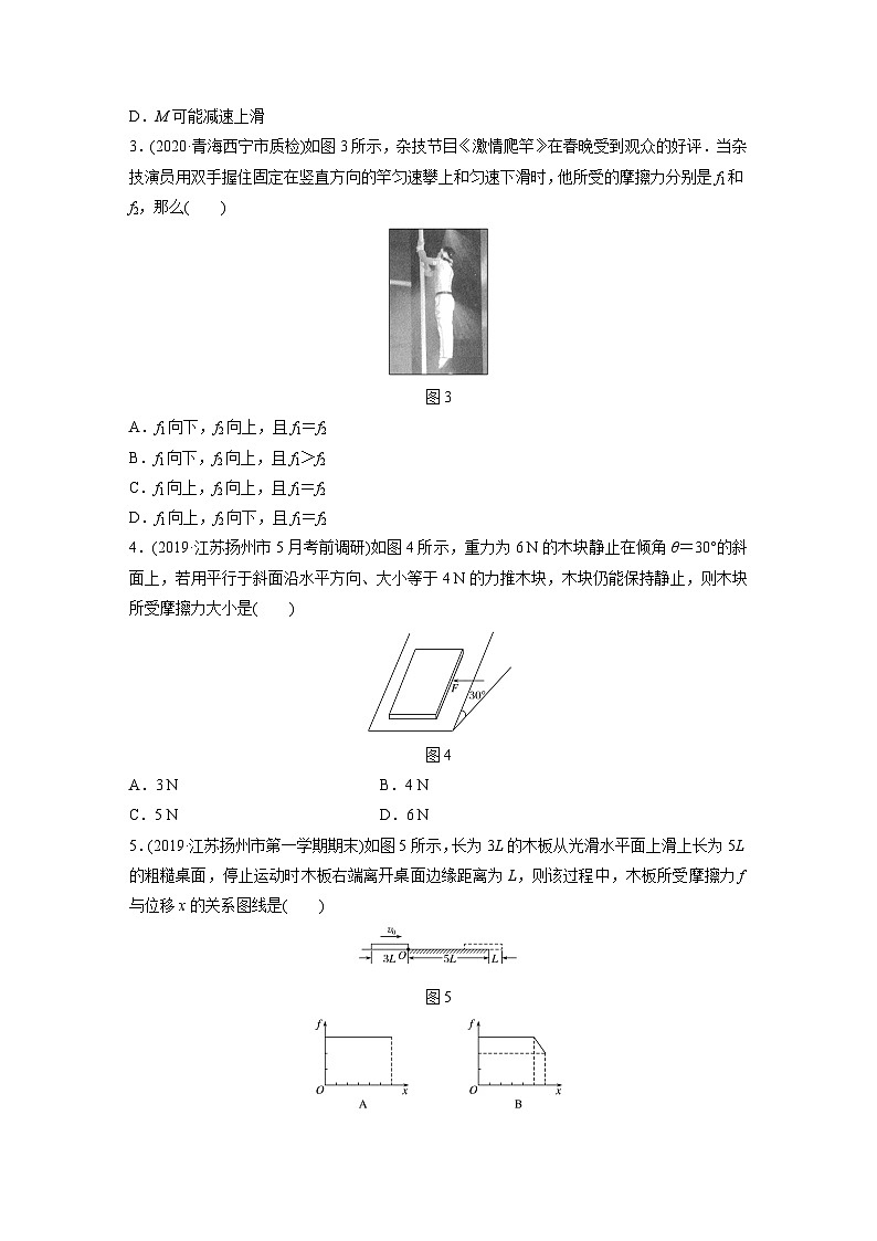 2021高考物理二轮复习 第二章 微专题9 摩擦力的有无、方向及大小的分析方法第2页