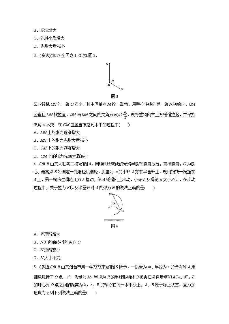 2021高考物理二轮复习 第二章 微专题13 解决”动态平衡“问题的几种方法第2页