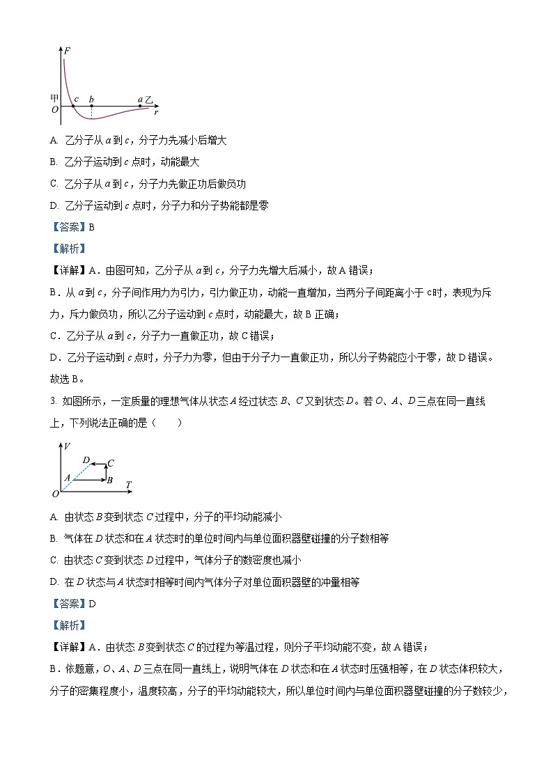 精品解析：云南省曲靖市麒麟区协作体2022-2023学年高二下学期6月月考物理试题（解析版）第2页