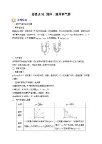 易错点31 固体、液体和气体-备战2022年高考物理典型易错题辨析与精练（原卷版）