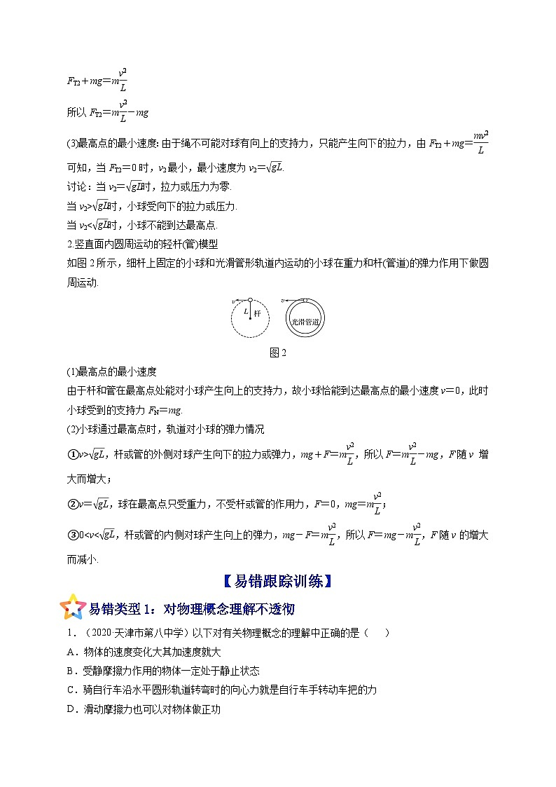 易错点09 圆周运动-备战2022年高考物理典型易错题辨析与精练（解析版）第2页