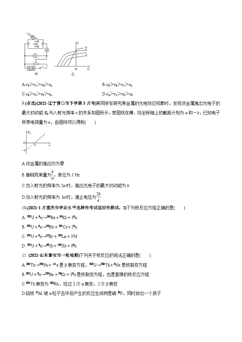 2023高考物理一轮复习高频考点强化训练专题18 近代物理（原卷版）03