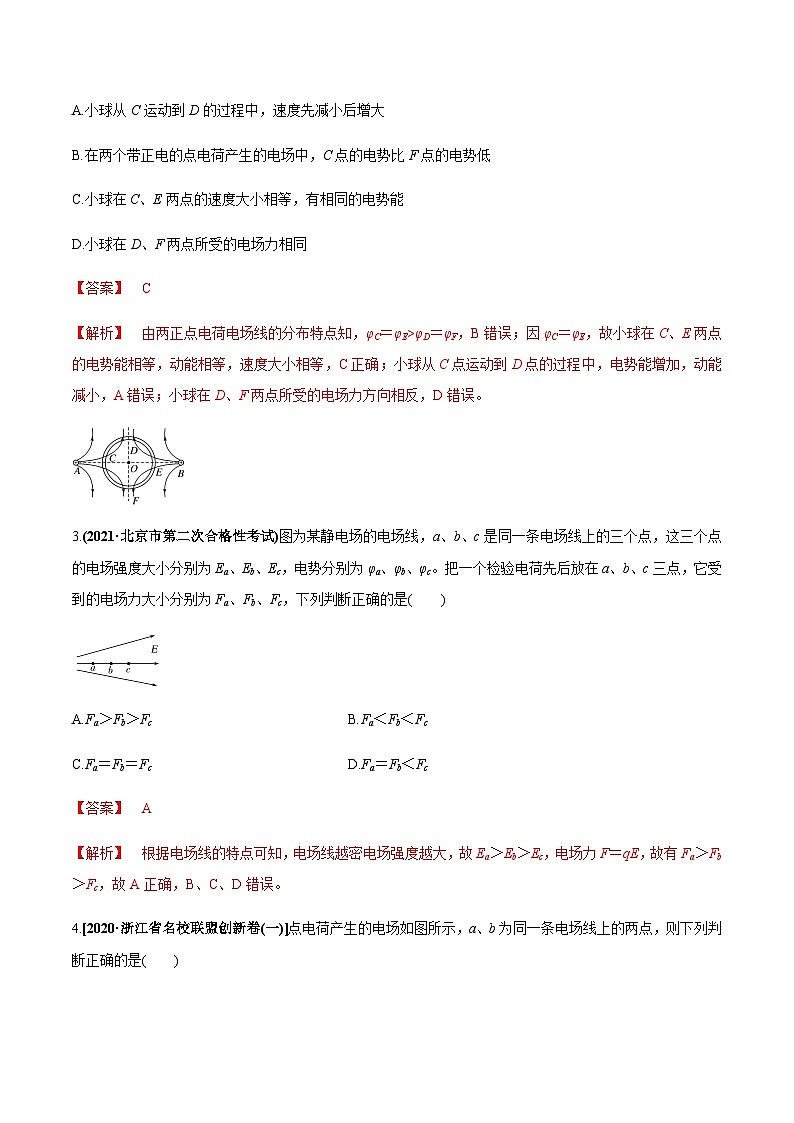 2023高考物理一轮复习高频考点强化训练专题11 电场性质的综合分析（解析版）第2页