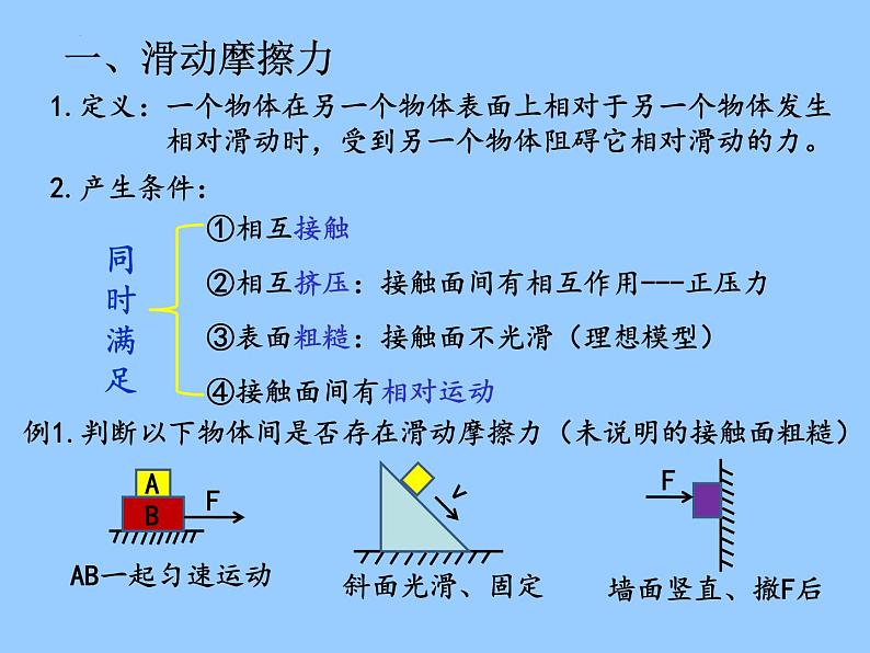 3.3+摩擦力课件+-2022-2023学年高一上学期物理人教版必修104