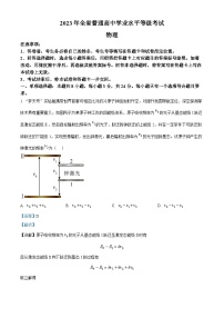 2023年新高考山东卷物理高考真题+答案解析