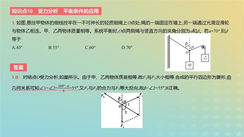 2024版高考物理一轮复习教材基础练第二章相互作用第3讲共点力的平衡教学课件08