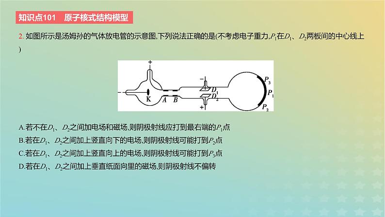 2024版高考物理一轮复习教材基础练第十六章原子物理第2讲原子结构教学课件第4页