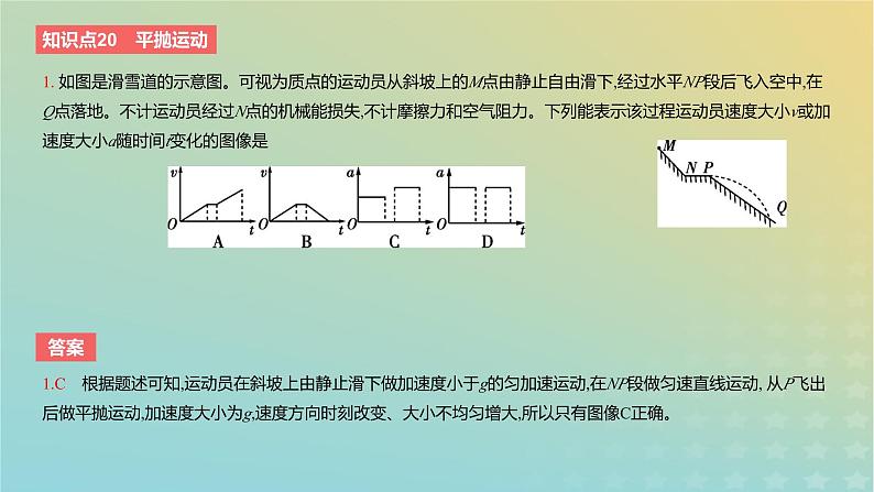 2024版高考物理一轮复习教材基础练第四章曲线运动第2讲抛体运动教学课件第3页