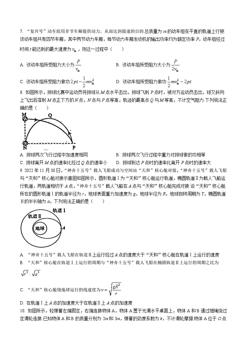 江西省赣州市2022-2023学年高一下学期6月期末物理试题(无答案)03