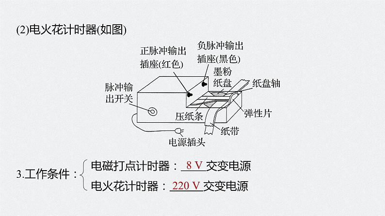 2024年高考物理一轮复习（新人教版） 第1章 实验1　探究小车速度随时间变化的规律 课件06