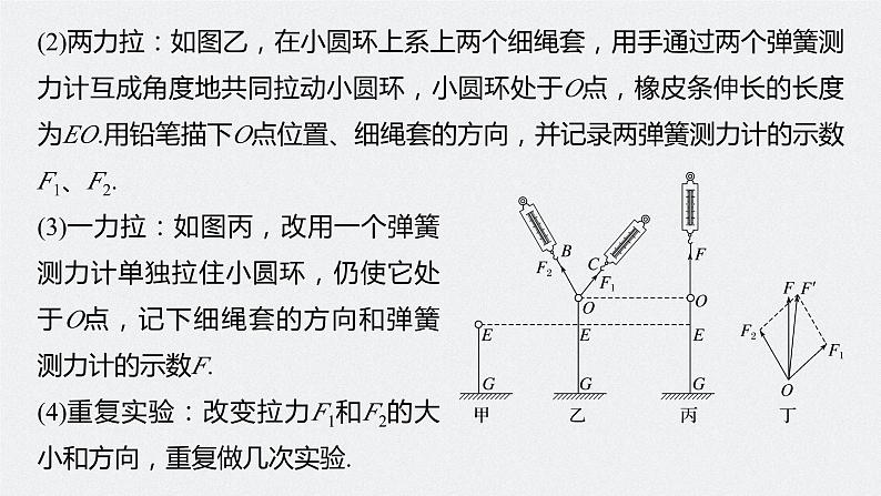 2024年高考物理一轮复习（新人教版） 第2章 实验3　探究两个互成角度的力的合成规律 课件07