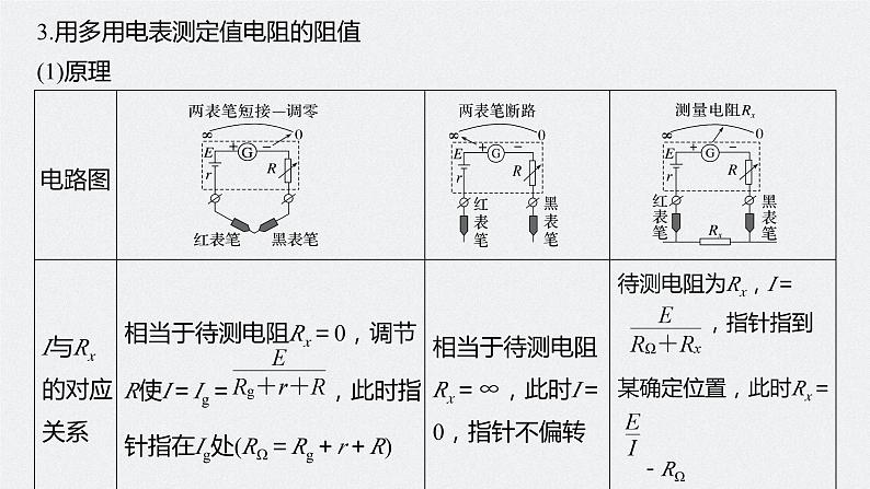 2024年高考物理一轮复习（新人教版） 第10章 实验12　用多用电表测量电学中的物理量07