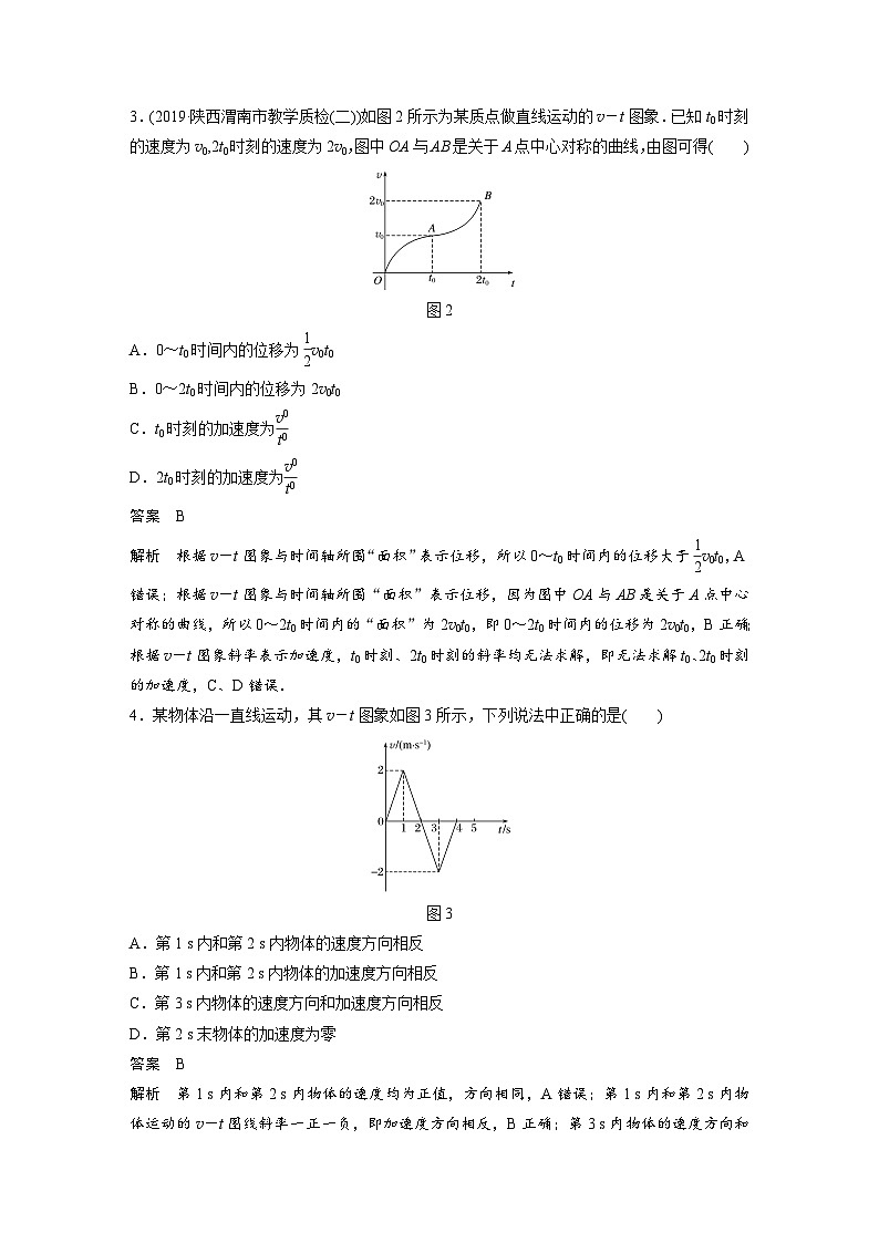 (新高考)高考物理一轮复习讲义 第1章 高考热点强化训练1 匀变速直线运动规律和图象（含解析）02