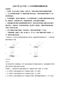 精品解析：2023届安徽省滁州市定远中学高三下学期高考6月模拟检测物理试题（解析版）