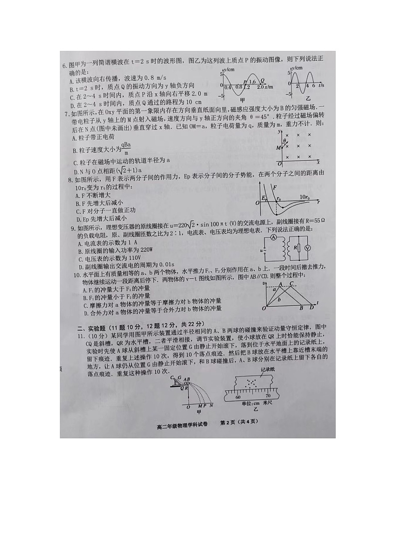 安徽省合肥市合肥百花中学等六校2022-2023学年高二下学期7月期末联考物理试题02