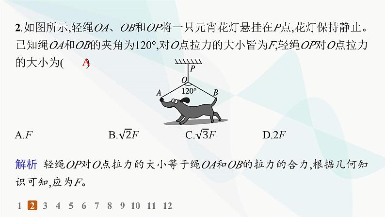 人教版高中物理必修第一册第3章相互作用——力4第1课时力的合成和分解——分层作业课件04