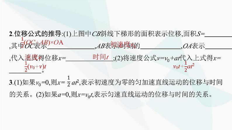 人教版高中物理必修第一册第2章匀变速直线运动的研究3匀变速直线运动的位移与时间的关系课件06